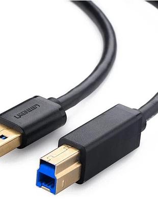 Кабель ugreen us210 usb 3.0 am to bm print cable 2m (black）(ugr-10372)