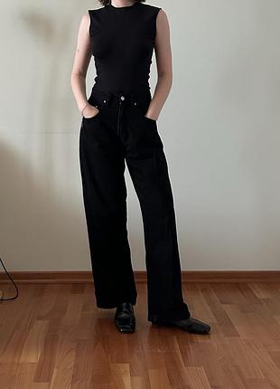 Джинси жіночі чорні zara