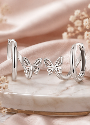 Сережки «silver fly»