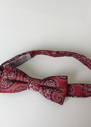 🎀 галстук-бабочка tie rack london | бордовый с узором пейсли