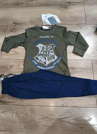 Піжама для хлопчика польща harry potter хакі, синій 92р