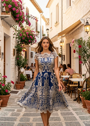Святкова неймовірно красива мереживна сукня плаття в ідеалі розмір 44 s✨
