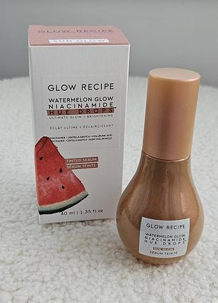 Нова сироватка з ніацинамідом glow recipe watermelon glow niacinamide hue drops 40 мл sun glow оригінал з cult beauty