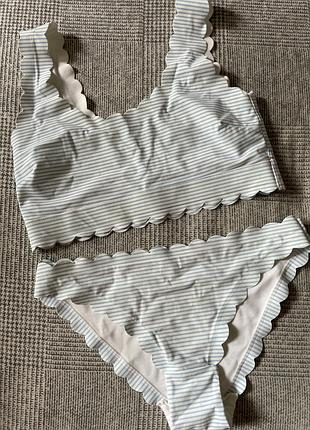Полосатий купальник на хс-с h&m