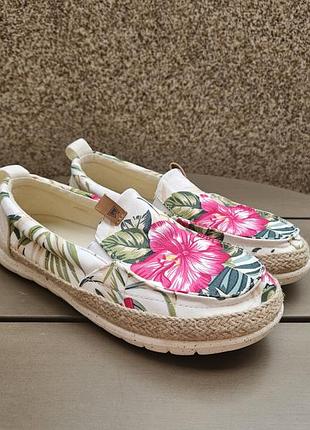 Жіночі еспадрильї (сліпони) wrangler kohala slip on 37 24 см білі квіткові принт