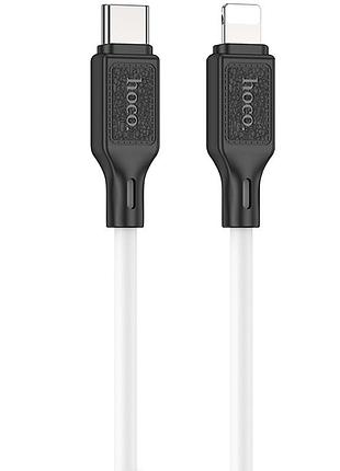 Дата кабель hoco x90 cool silicone type-c to lightning 20w (1m) white