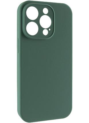 Силіконовий чохол silicone silk full camera protective (aa) no logo для iphone 15 pro (айфон 15 про), матова накладка soft touch з