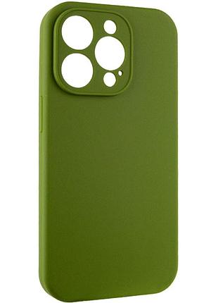 Силиконовый чехол silicone silk full camera protective (aa) no logo для iphone 16 pro max (айфон 16 про макс ), матовая накладка