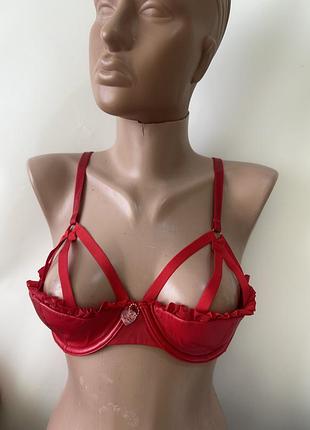 Еротичний відкритий бюстгальтер savage x fenty by rihanna (glossy flossy) 75d