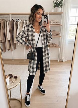 Клетчатое платье- рубашка в клетку тартан tartan primark .