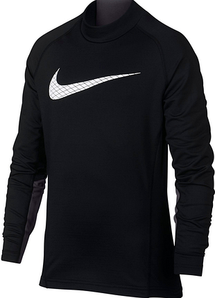 Компрессионный лонгслив с воротником-стойкой nike pro warm на 11-13 лет