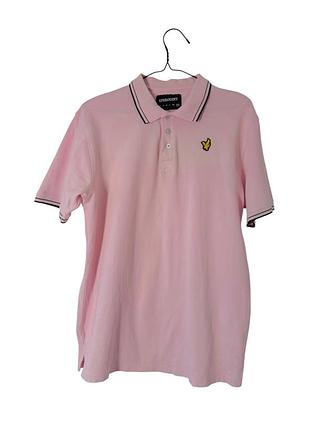 Рожева чоловіча футболка поло lyle scott