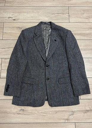 Чоловічий твідовий шерстяний піджак блейзер жакет walbusch harris tweed розмір l-xl