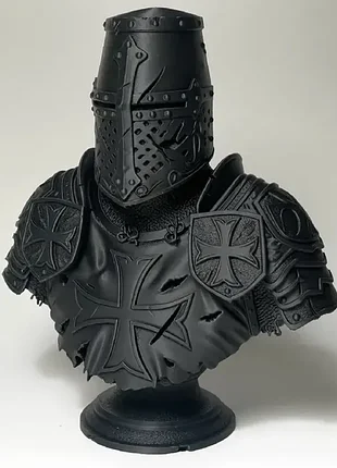 Бюст тамплієра | лицар храмовник | середньовічний воїн | готичний декор | колекційна статуетка | подарунок чоловікові