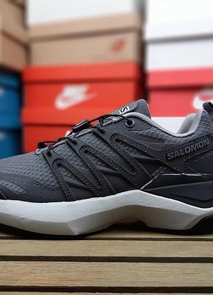Жіночі кросівки salomon xt pu re advanced сірі з помаранчевими