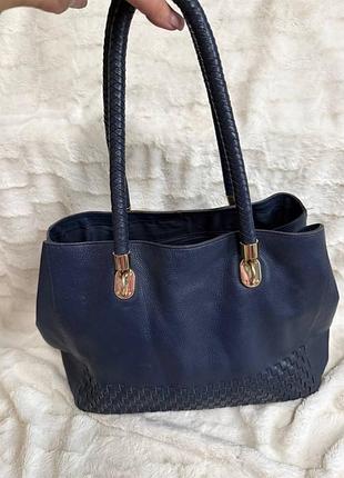👜 розкішний шкіряний тоут cole haan benson navy