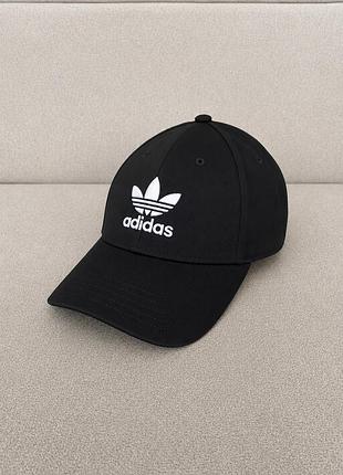 Кепка adidas originals черная оригинал бейсболка с логотипом trefoil регулируемая