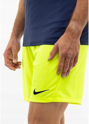 Футбольные шорты nike dri-fit park iii — ярко-салатовый / volt — размер xxl (новые)