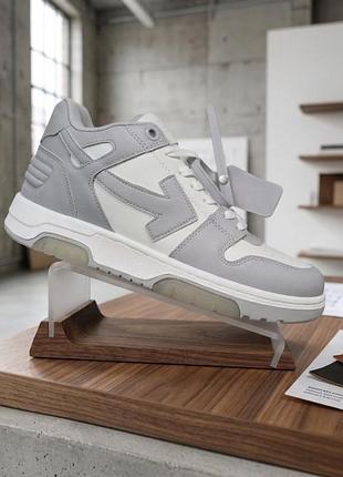 Чоловічі кросівки nike off white out of office low tops білі з сірим