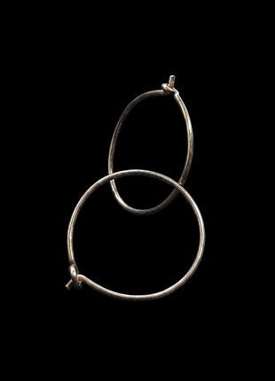 Серебряные сережки, серебряные серьги, винтажные сережки,  конго, винтажные серьги, серьги винтаж, колечки, винтаж