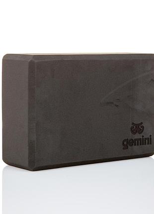 Блок для йоги gemini pro, eva пена, 23×15×7,5 см, 180 г. 1 шт.