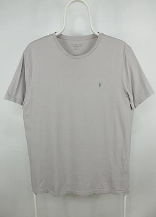 Легкая брендовая футболка из органического хлопка allsaints brace contrast slim fit t-shirt men's