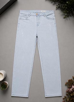 Джинси m&s cropped slim світло-блакитні | прямий крій | оригінал