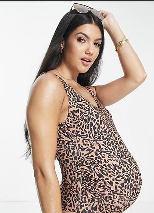 Суцільний купальник з леопардовим принтом,  від asos