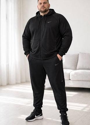 Чоловічий спортивний костюм nike dri-fit великого розміру 3xl–4xl | демі костюм nike з капюшоном,осінь весна  |