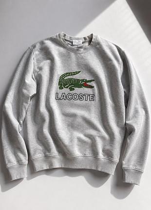Світшот lacoste l | сірий | оригінал | бавовна | чоловічий