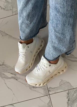 Кроссовки легкие удобные светлые loewe x on cream white