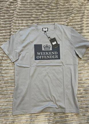 Футболка weekend offender mcmoney t-shirt mid grey/navy
