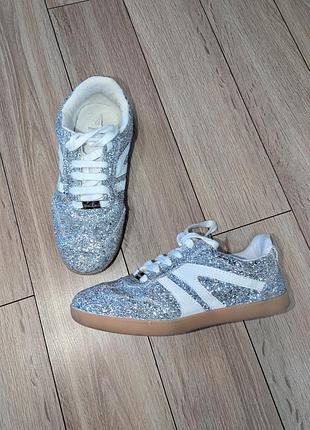 Кроссовки с блестками кеды блестящие river island