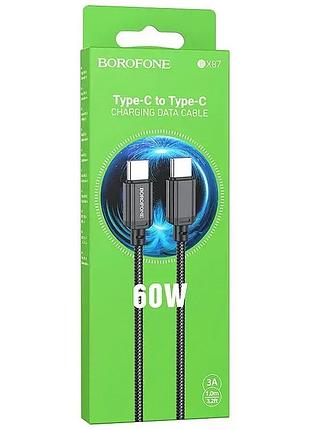 Дата кабель borofone bx87 type-c to type-c 60w (1m) 2
