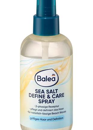 Двухфазный питательный спрей для волос с морской солью balea sea salt define &amp; care spray (объем 200 мл) от немецкого бренда dm.