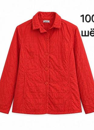 Шовкова стьобана куртка німецького бренда ppep, 100% шовк, l-xl