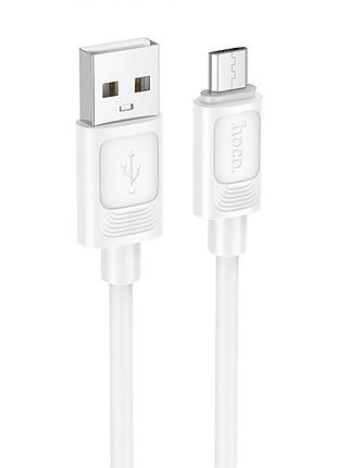 Дата кабель hoco x122 benefit usb to microusb 2.4a (1m) white