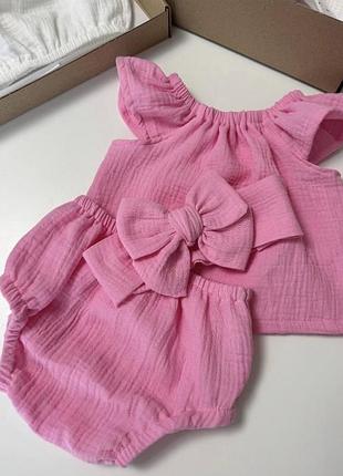 Костюм муслін+ бант sale