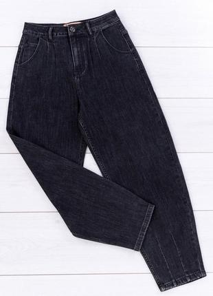 Тёмно серые джинсы  mom3 фото