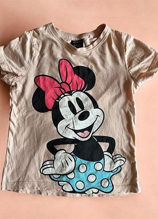 Рожева футболка disney minnie mouse (мінні маус), р. 116 (5-6 років)