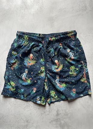 Чоловічі пляжні шорти ,pull bear rick and morty,розмір s