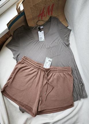 Жіночі трикотажні шорти на гумці h&amp;m р. l