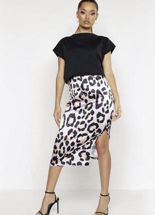 Спідниця міді в леопардовий принт