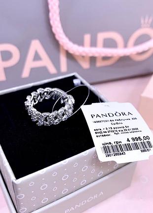 Пандора pandora оригинальная бирка серебряное кольцо цепь с камнями цепочка серебро s925 ale новое