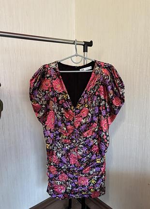 Жіноча атласна сукня zara🔥🔥😍