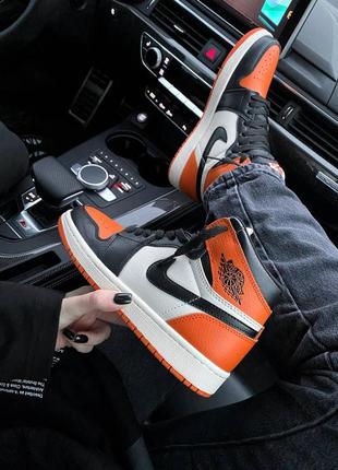 Кросівки air jordan 1 retro orange кроссовки