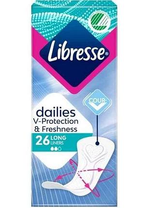 Прокладки ежедневные 26шт dailies fresh long тм libresse