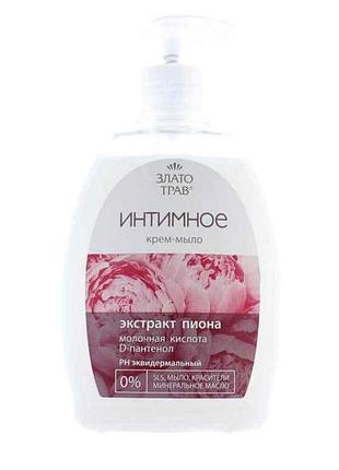 Крем-мыло iнтимное с растительным экстрактом пиона 330 мл тм злато трав