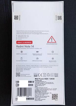 Redmi note 14 (8/128gb) nfc global version 4