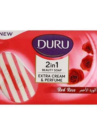 Мыло туалетное 100г 2в1 красная роза тм duru